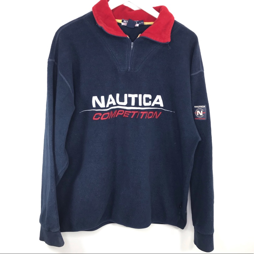 SALE Nautica Competition Fleece Spell Out Pullover - Picture 1 of 7